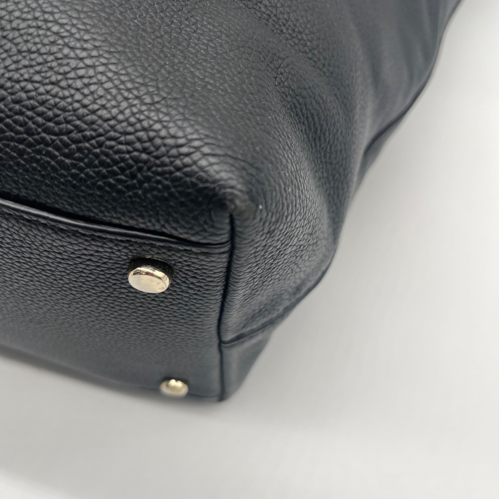 Kate Spade Large Larchmont Avenue  Black Pebbled Leather Tote Bag