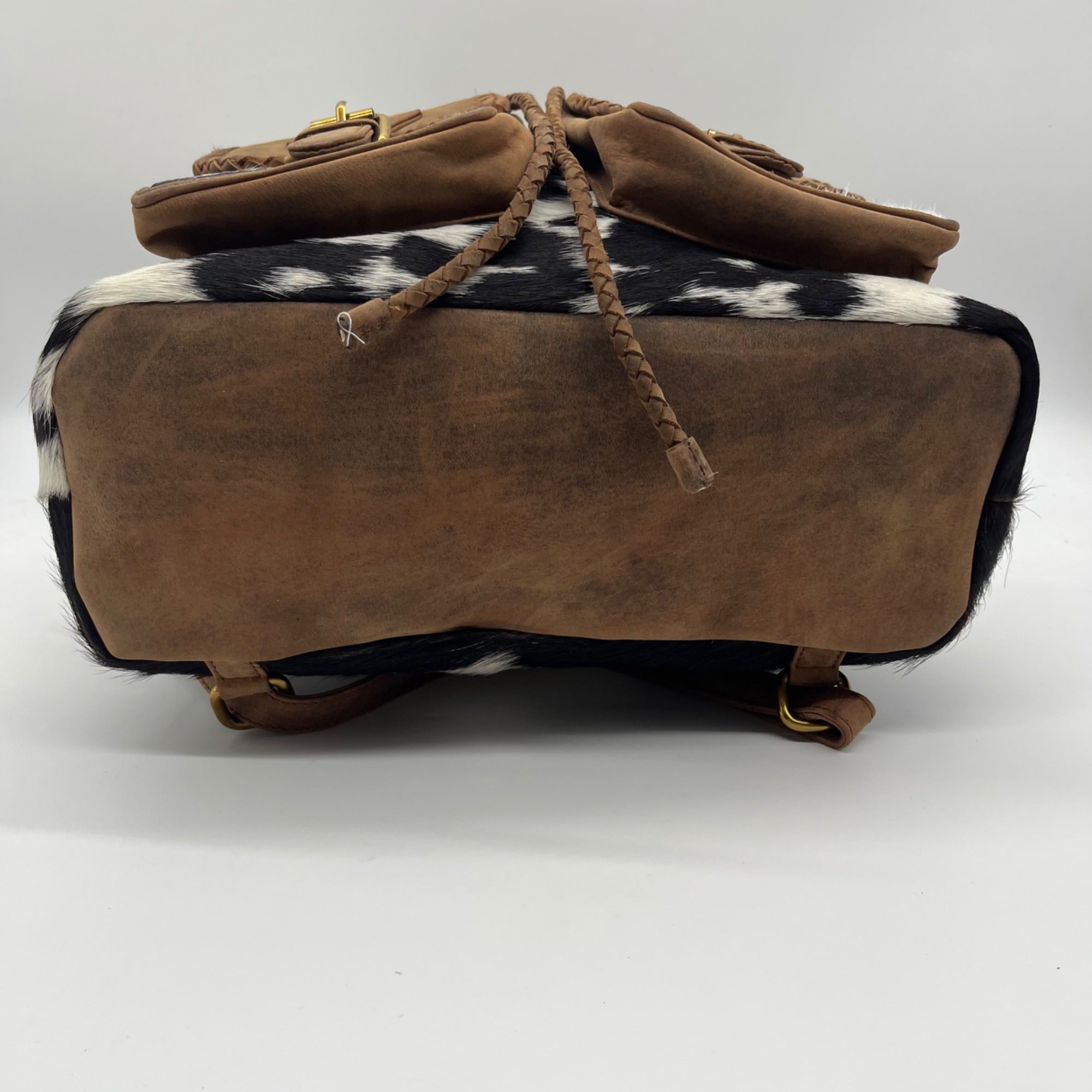 Loyal West Black &amp; White Cowhide Backpack