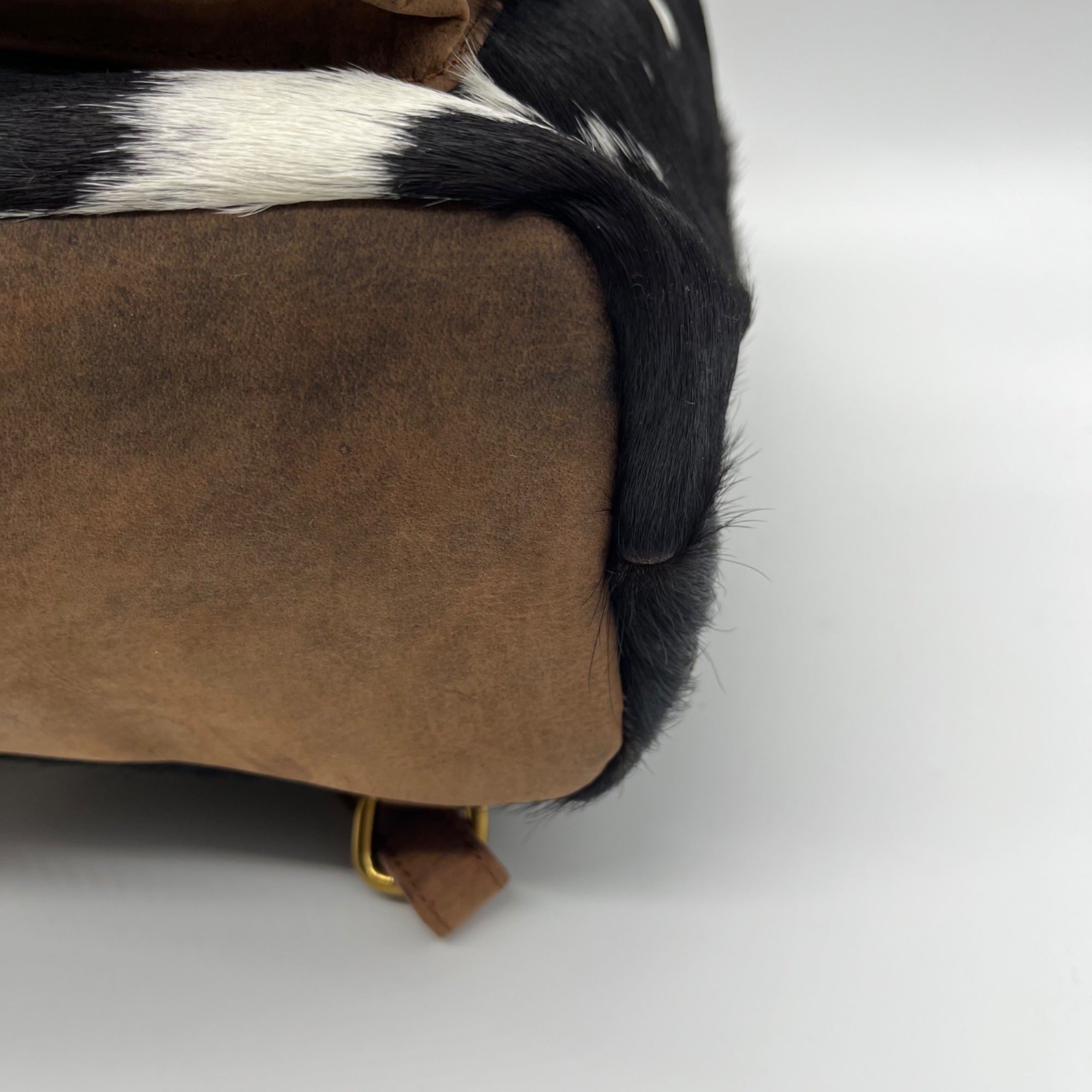Loyal West Black &amp; White Cowhide Backpack