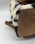 Loyal West Black & White Cowhide Backpack