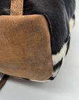 Loyal West Black & White Cowhide Backpack