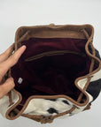 Loyal West Black & White Cowhide Backpack