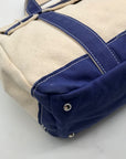 Sunwin Cream & Blue Canvas Tote Bag