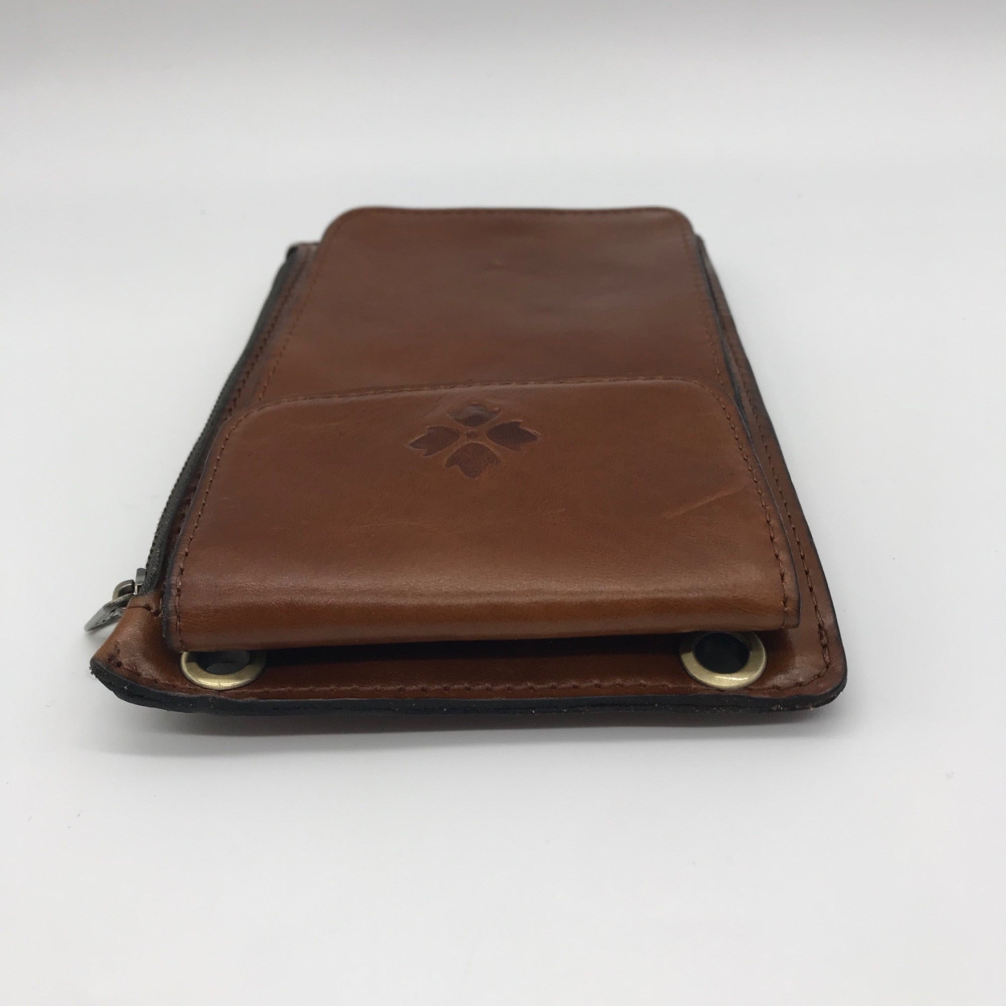 Patricia Nash Brown Leather Phone Clutch