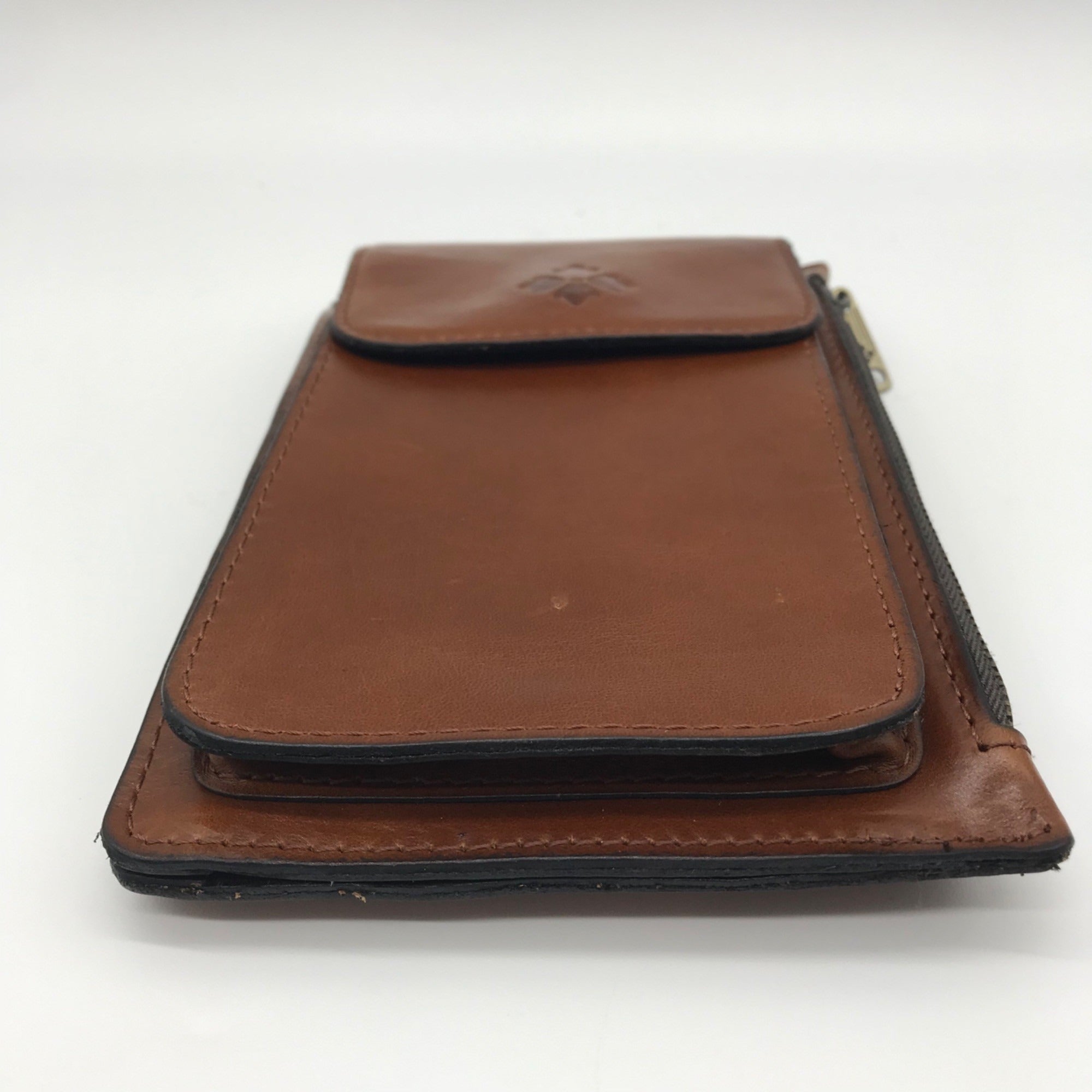 Patricia Nash Brown Leather Phone Clutch
