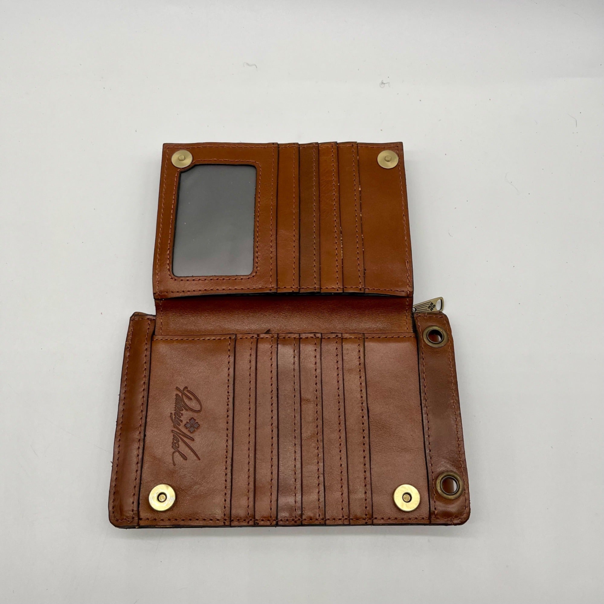 Patricia Nash Brown Leather Phone Clutch