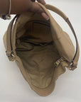 Coach Camel Brown Pebbled Leather Isabelle Shoulder Bag