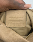 Coach Camel Brown Pebbled Leather Isabelle Shoulder Bag