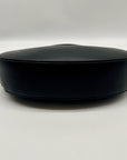 Like Dreams Black Faux Leather Noemie Half Moon Shoulder Bag