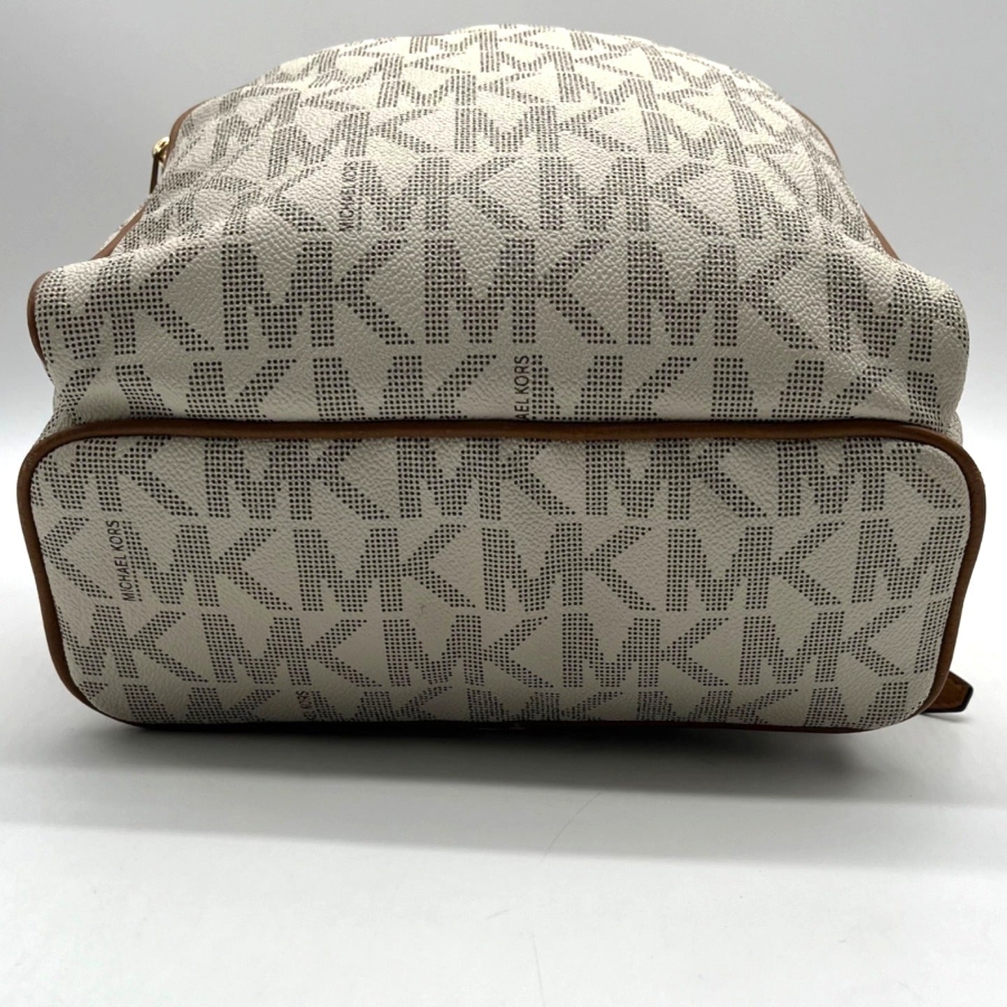Michael Kors Cream Monogram Print Abbey Backpack