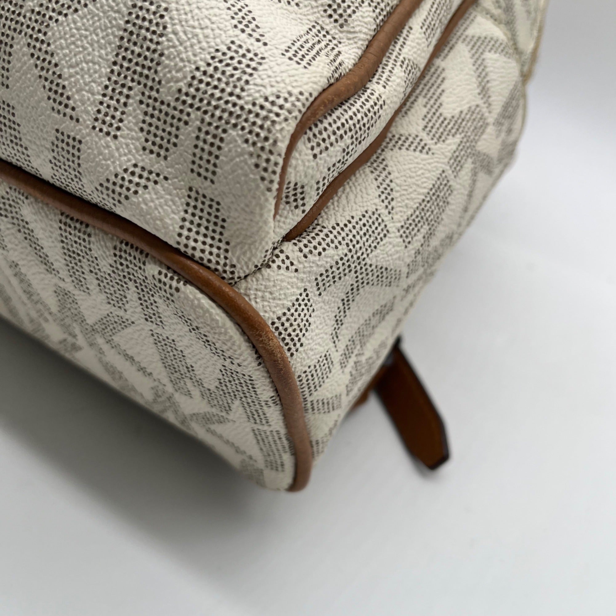 Michael Kors Cream Monogram Print Abbey Backpack