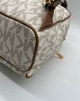 Michael Kors Cream Monogram Print Abbey Backpack