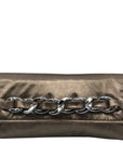 Michael Kors Metallic Light Gold Leather Chain Clutch