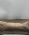 Michael Kors Metallic Light Gold Leather Chain Clutch