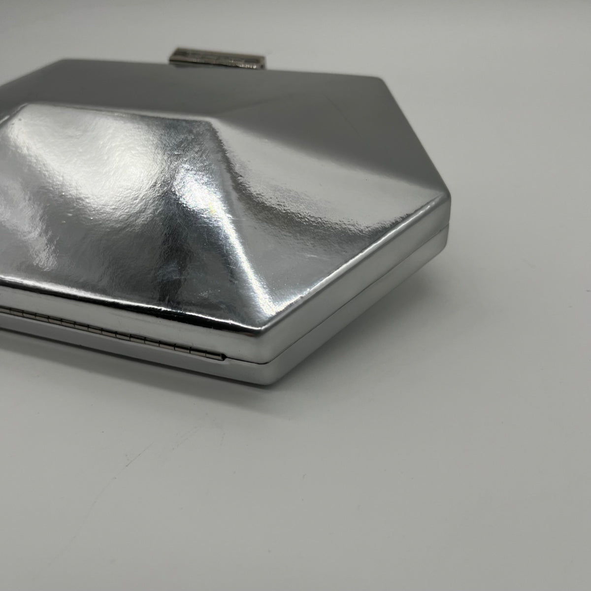 Nina Silver Faux Leather Metallic Crossbody/Clutch