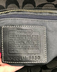 Coach Black Monogram Canvas Hampton Satchel Bag 6830