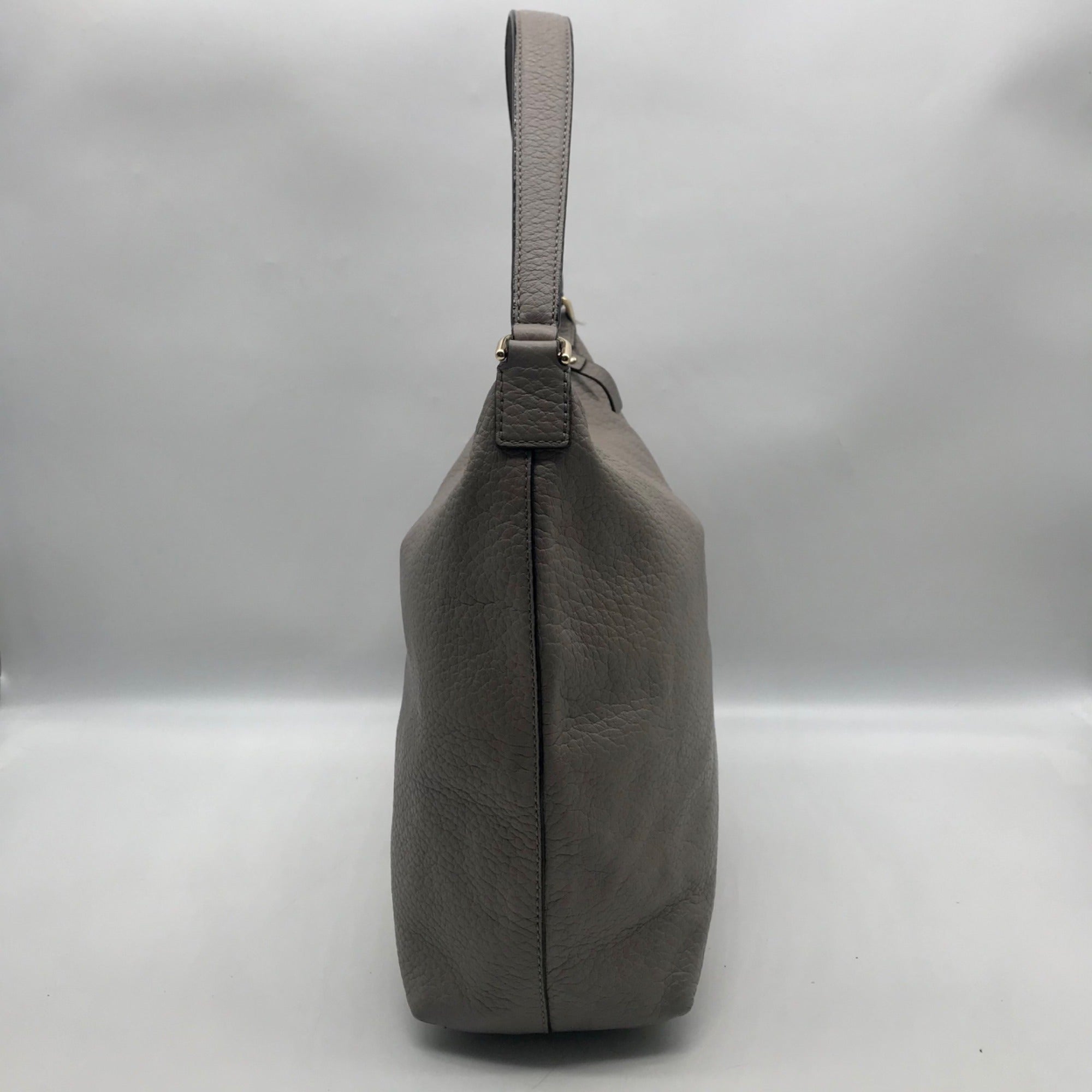Kate Spade Gray Pebbled Leather Prospect Place Kaia Shoulder Bag