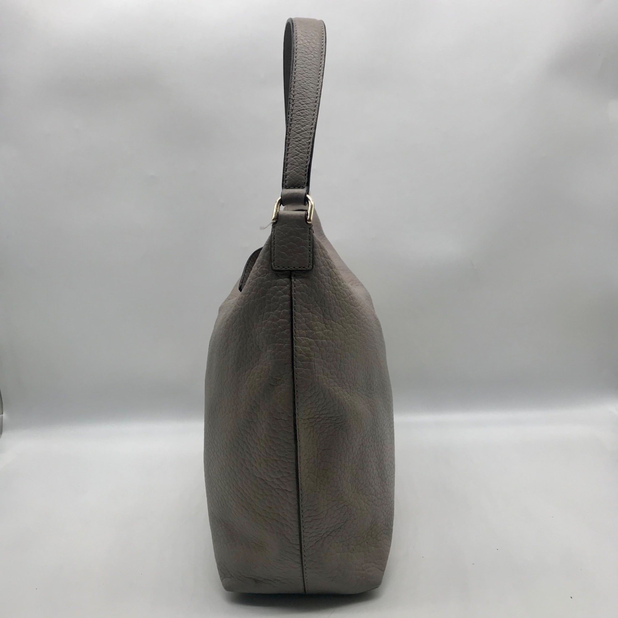 Kate Spade Gray Pebbled Leather Prospect Place Kaia Shoulder Bag