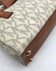 Michael Kors Ivory Monogram Canvas Hamilton Bag