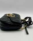 Michael Kors Black Leather Fulton Crossbody Bag