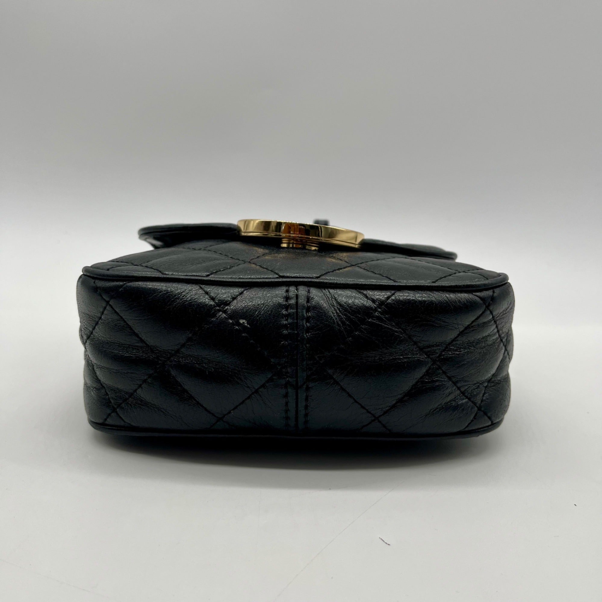 Michael Kors Black Leather Fulton Crossbody Bag