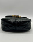 Michael Kors Black Leather Fulton Crossbody Bag