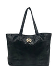 Michael Kors Black Snake-Embossed Leather Tote