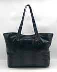 Michael Kors Black Snake-Embossed Leather Tote