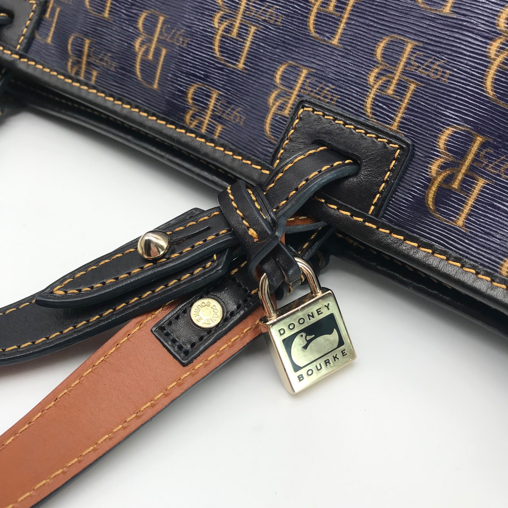 Dooney &amp; Bourke Cobalt Monogram Susanna Tote Bag