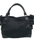 Burberry Black Nylon Logo and Leather Trim Montclare Tote