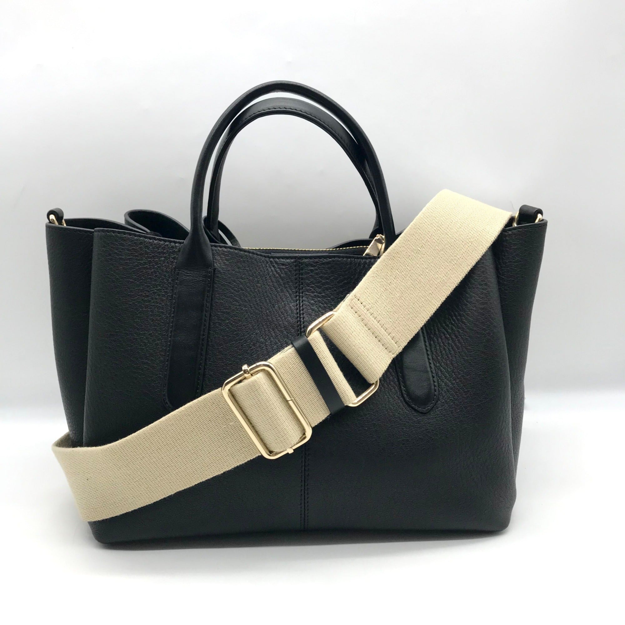 Radley London Black Pebbled Leather Medium Hillgate Place Grab Satchel Bag