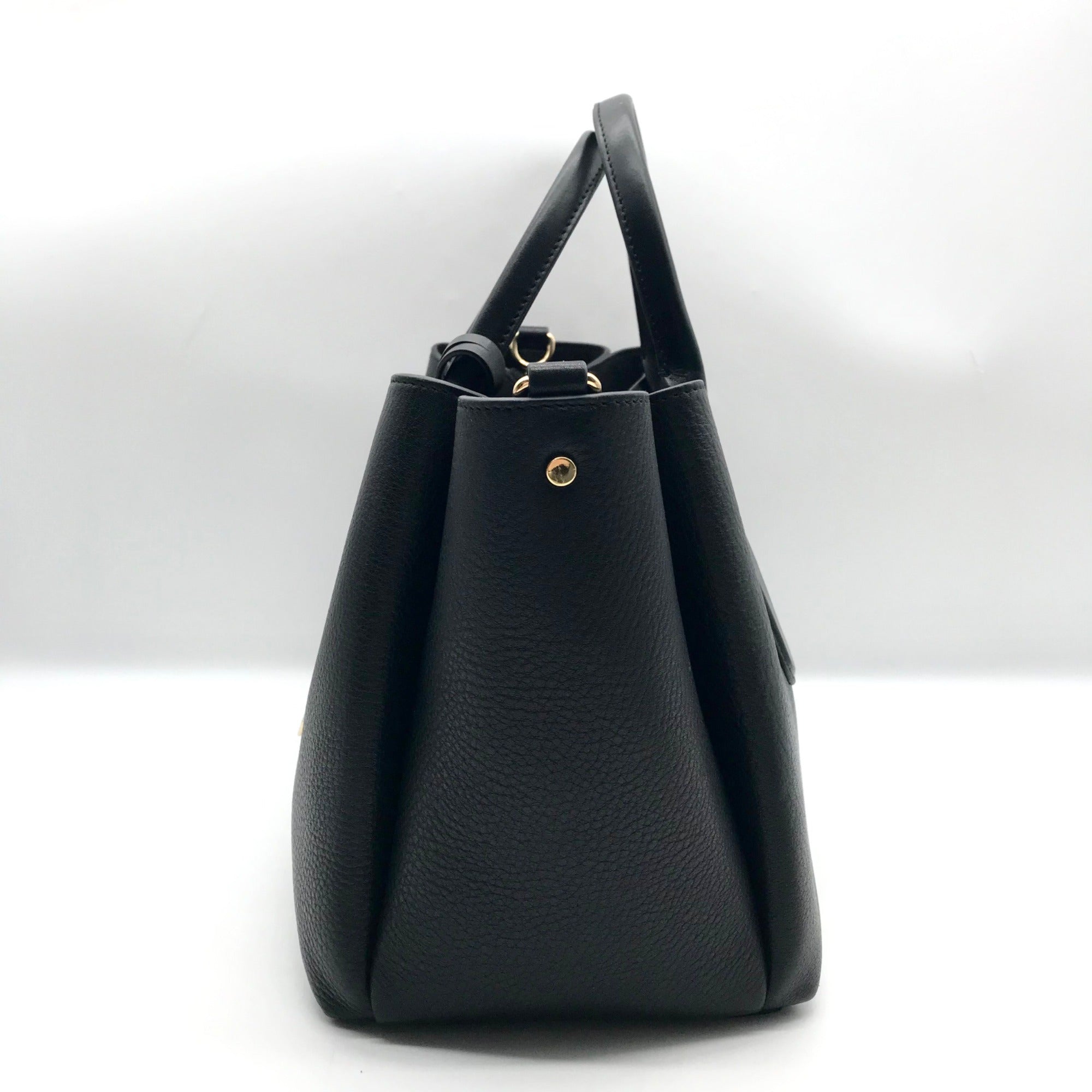 Radley London Black Pebbled Leather Medium Hillgate Place Grab Satchel Bag