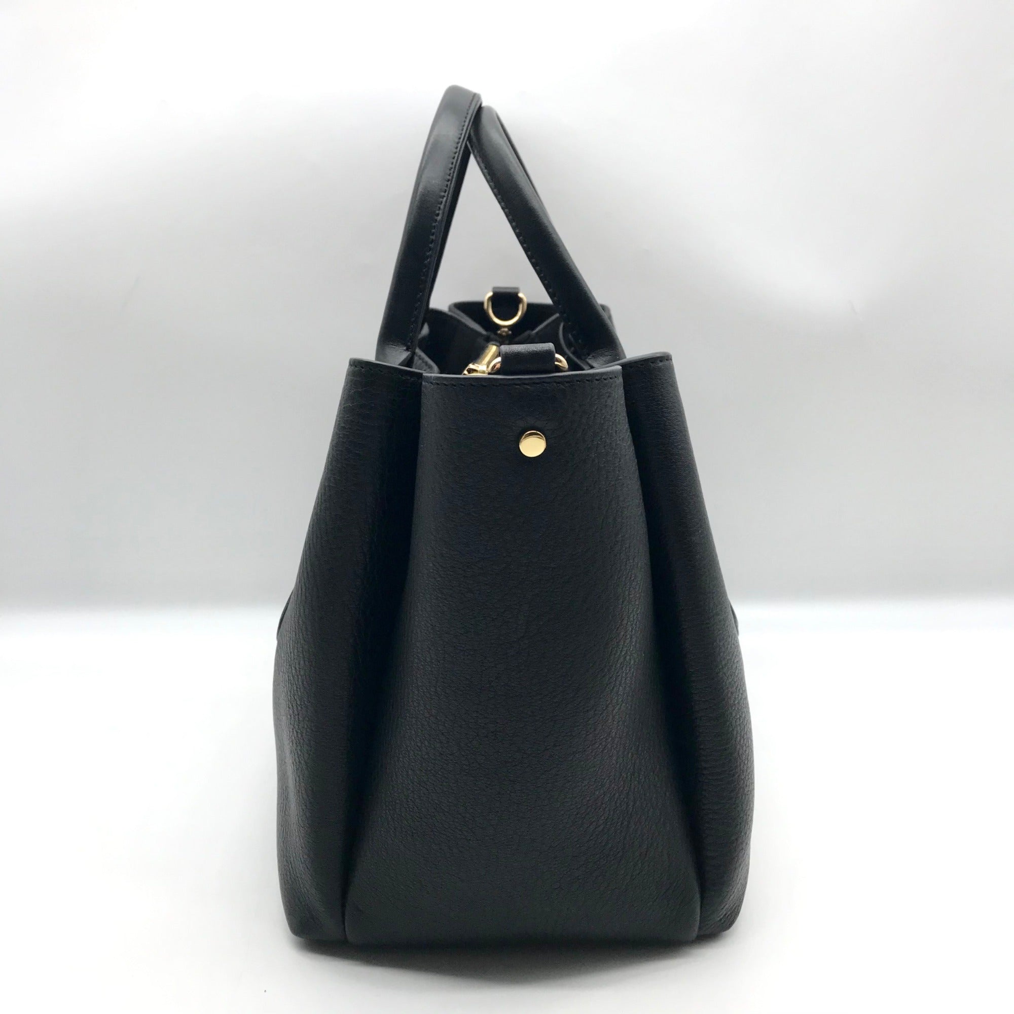 Radley London Black Pebbled Leather Medium Hillgate Place Grab Satchel Bag