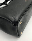 Radley London Black Pebbled Leather Medium Hillgate Place Grab Satchel Bag