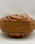 OR Yanny Brown Pebbled Leather Demi Hobo Bag