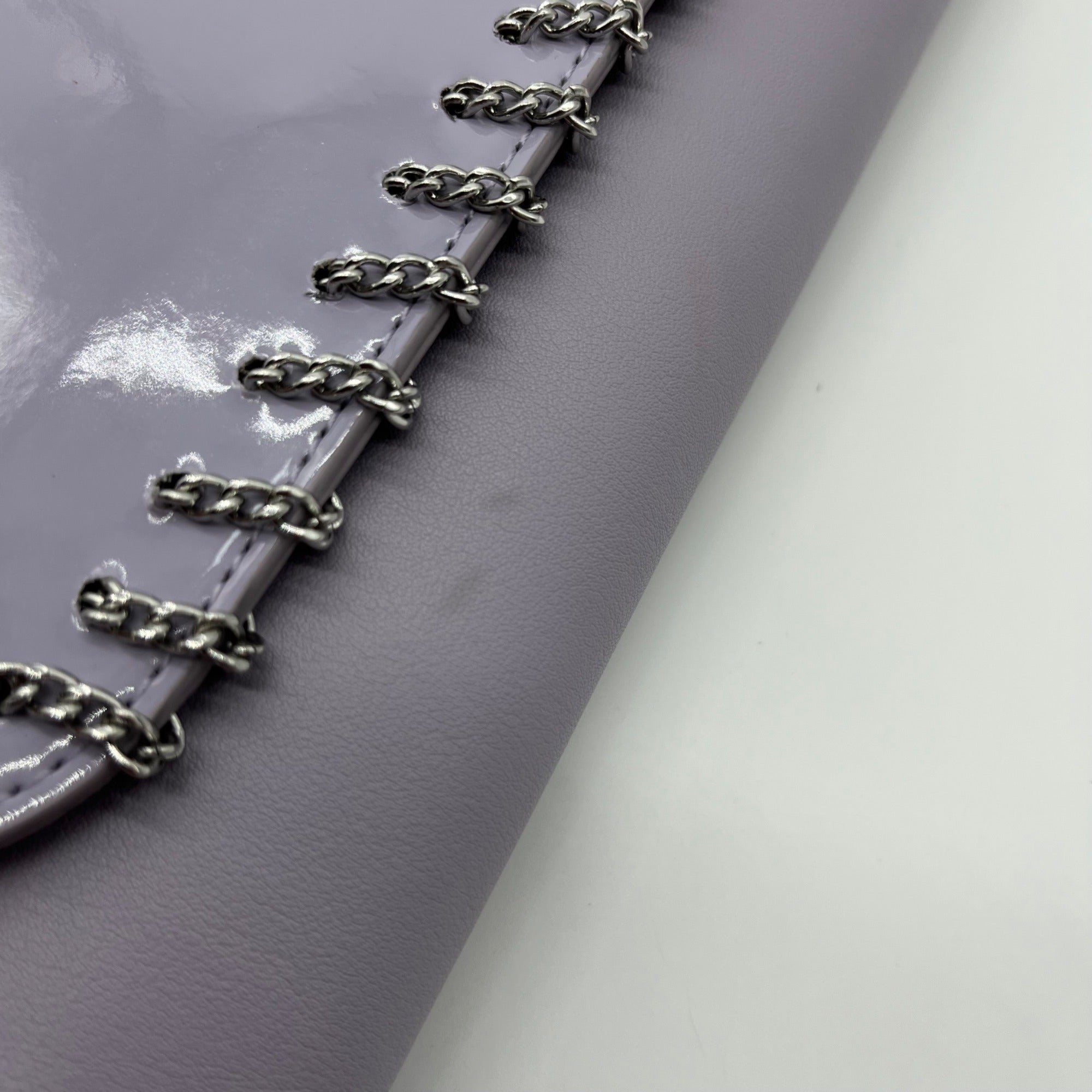 White House Black Market Lavender Patent Leather Convertible Clutch