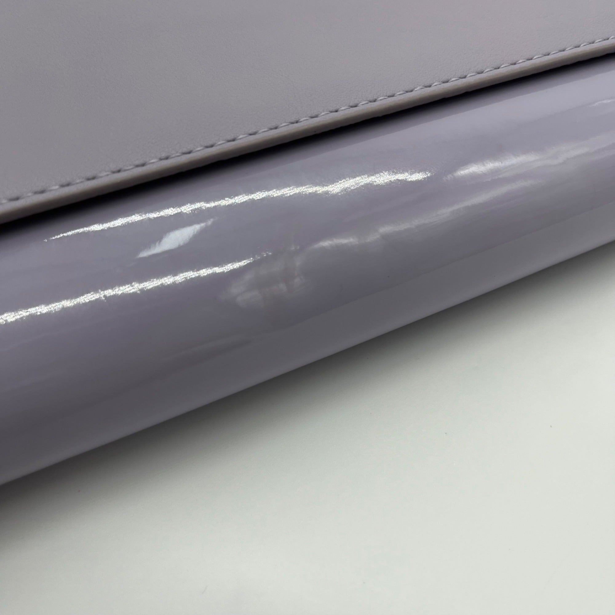 White House Black Market Lavender Patent Leather Convertible Clutch