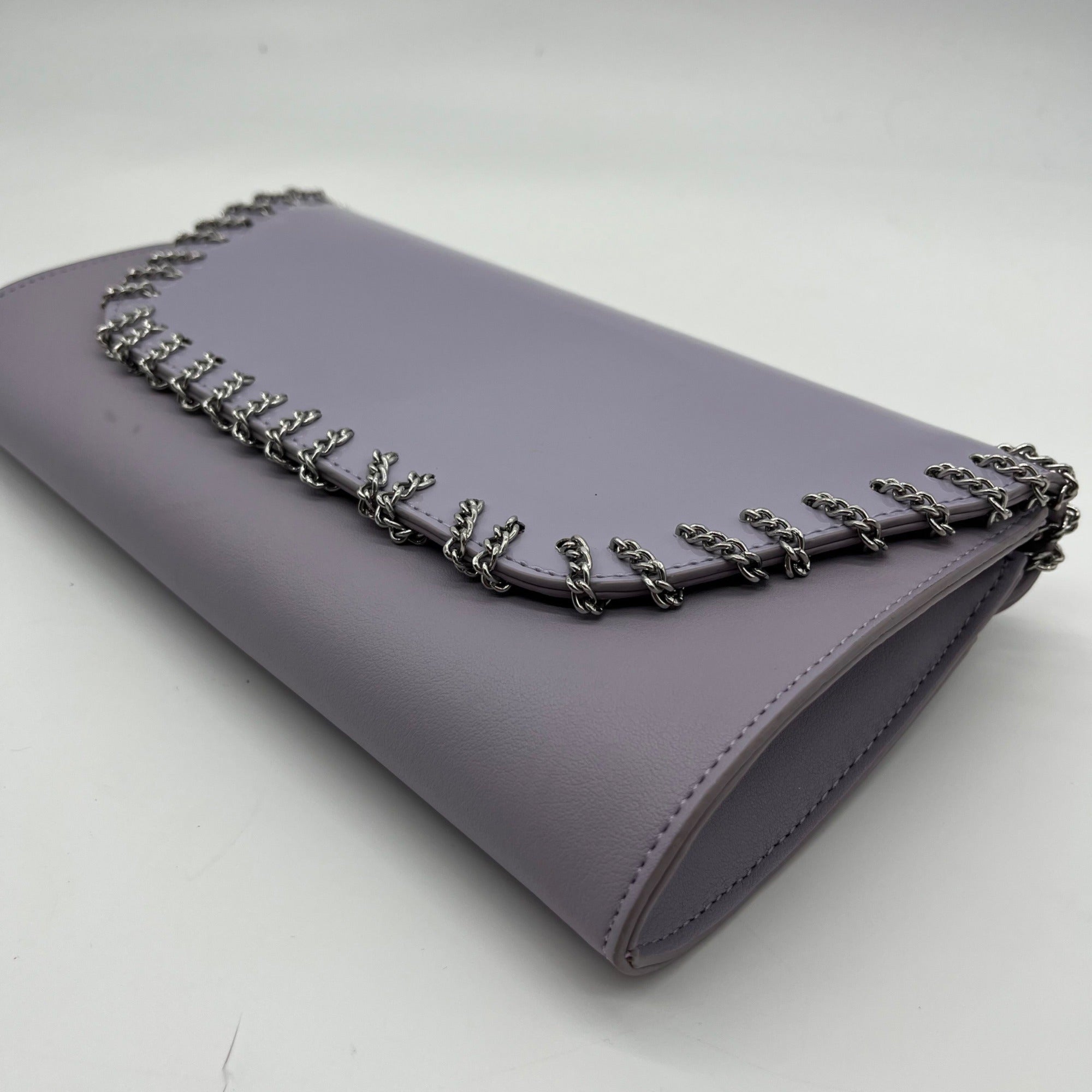 White House Black Market Lavender Patent Leather Convertible Clutch