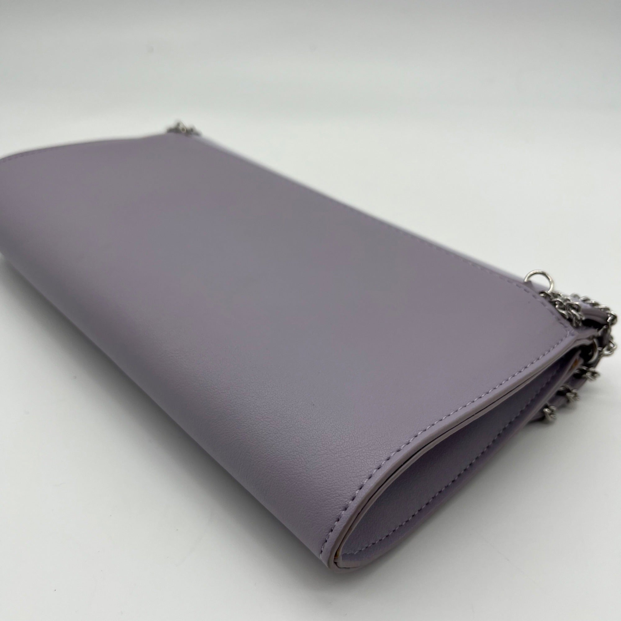 White House Black Market Lavender Patent Leather Convertible Clutch