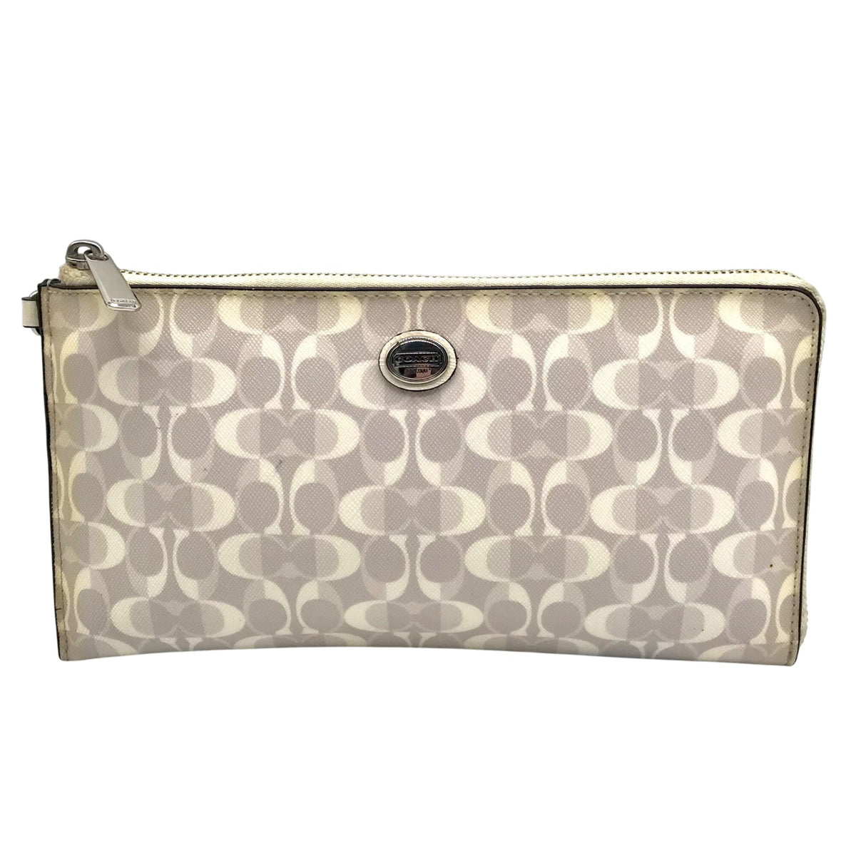 Coach White Coated Canvas Peyton Dream Convertible Wristlet