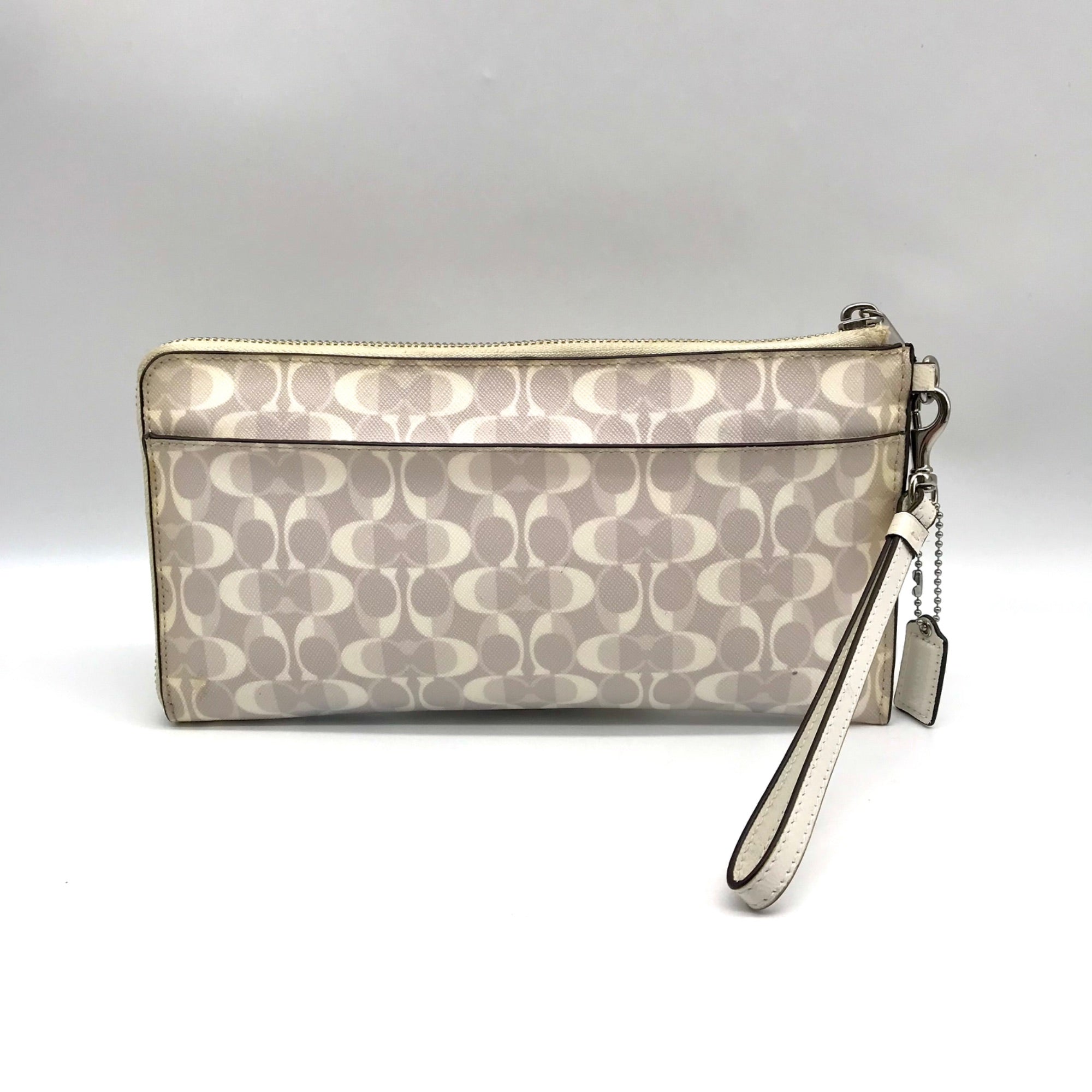 Coach White Coated Canvas Peyton Dream Convertible Wristlet