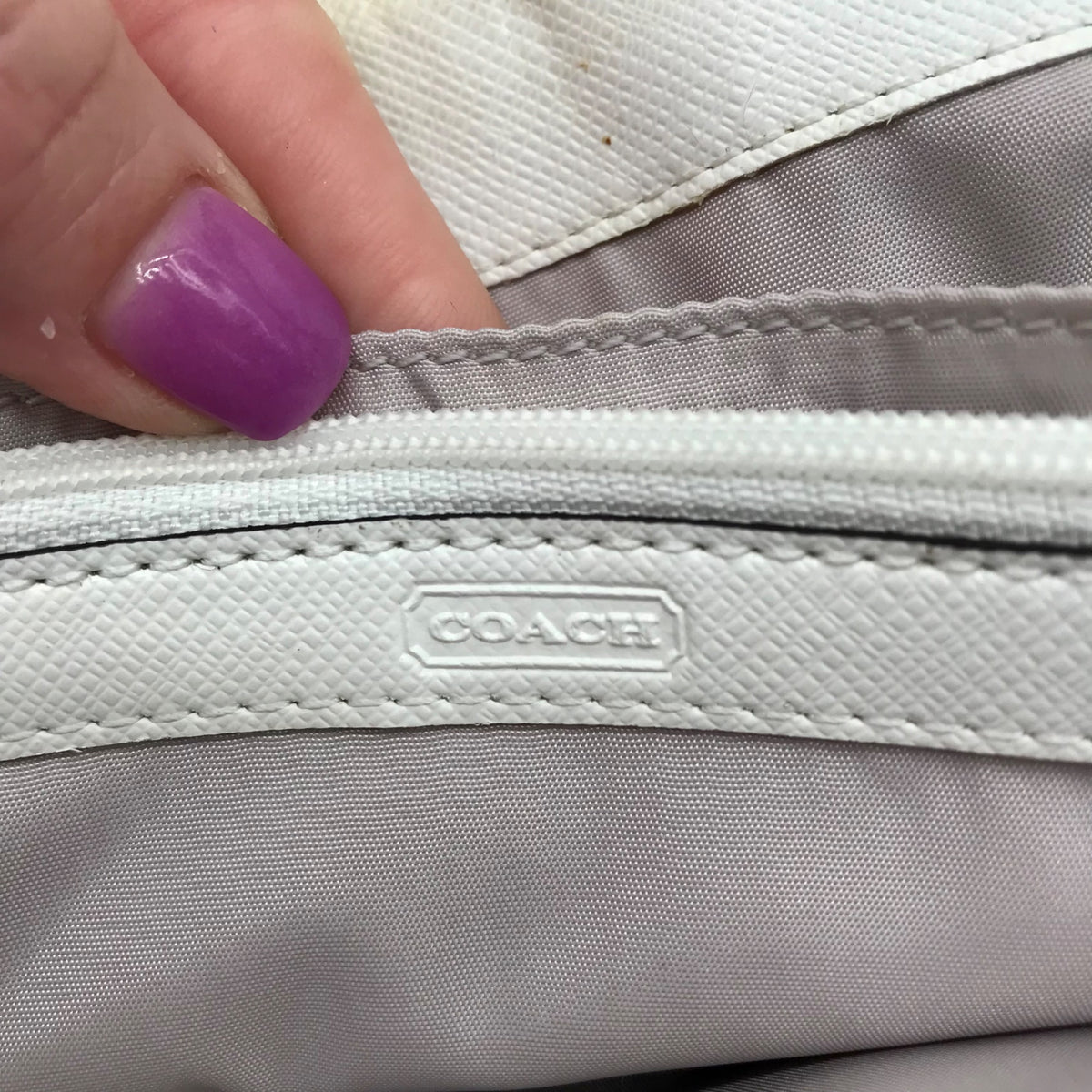 Coach White Coated Canvas Peyton Dream Convertible Wristlet