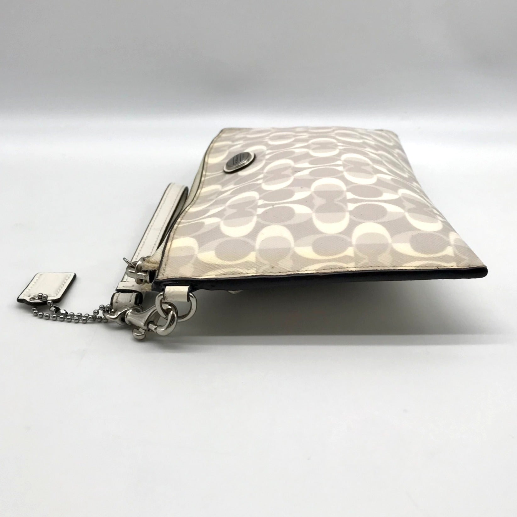 Coach White Coated Canvas Peyton Dream Convertible Wristlet