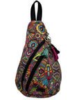 Sakroots Black Spirit Multicolor Nylon On The Go Sling Pack