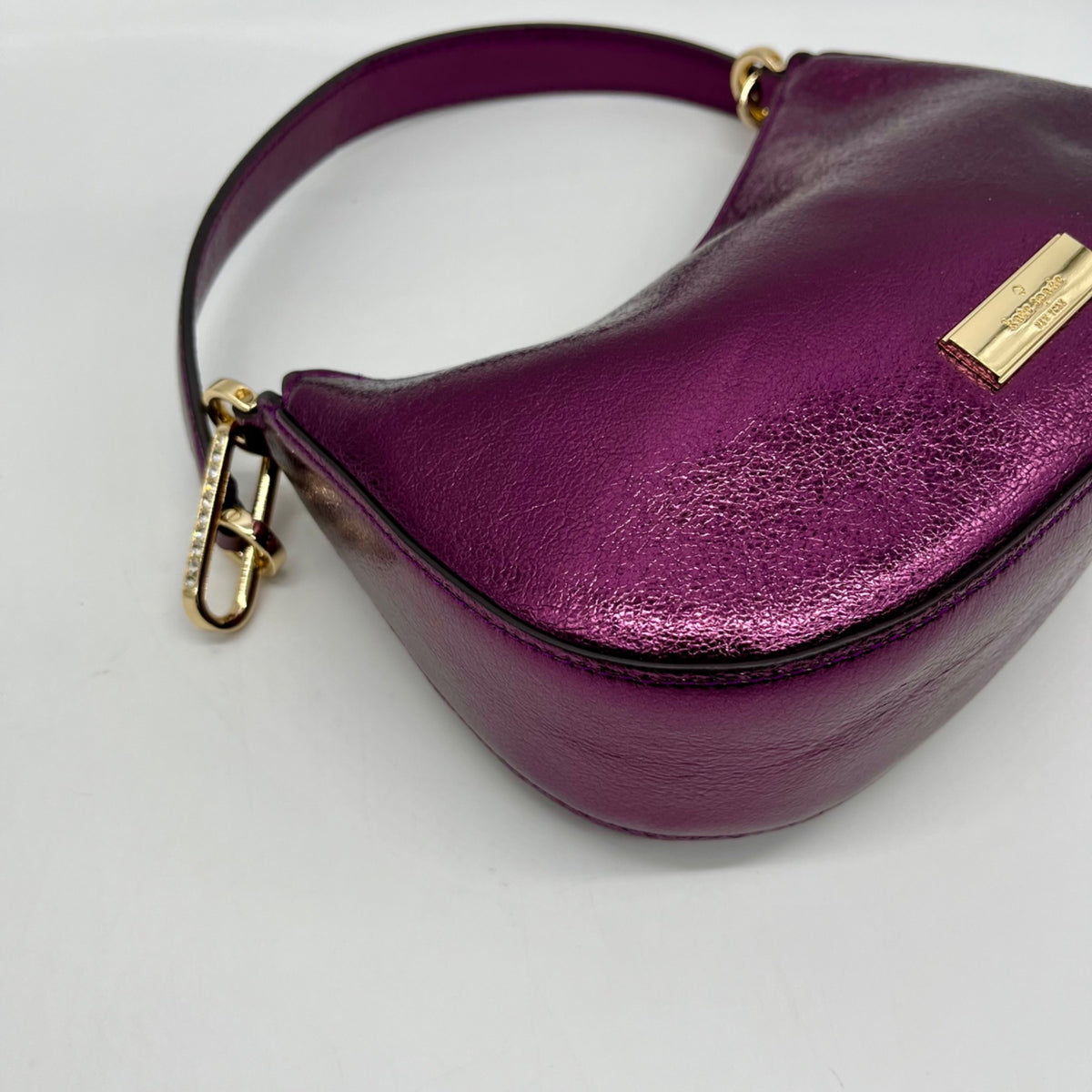 Kate Spade Purple Nine Metallic Shoulder Bag