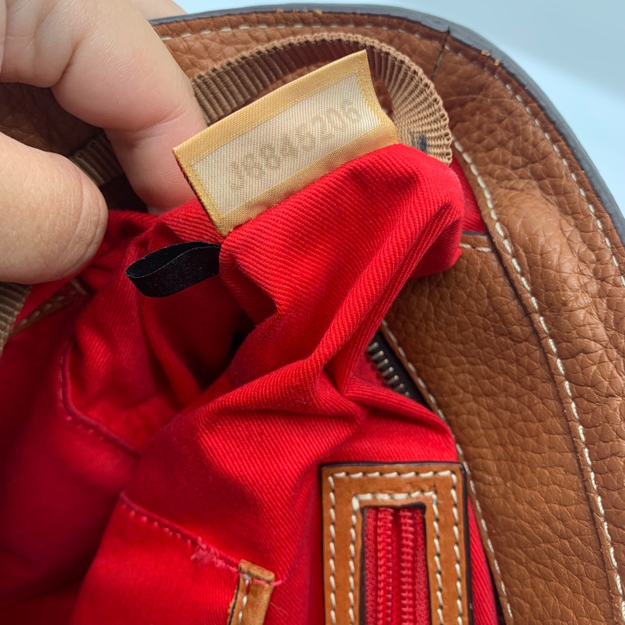 Dooney &amp; Bourke Brown Pebbled Leather Lexington Tote Bag