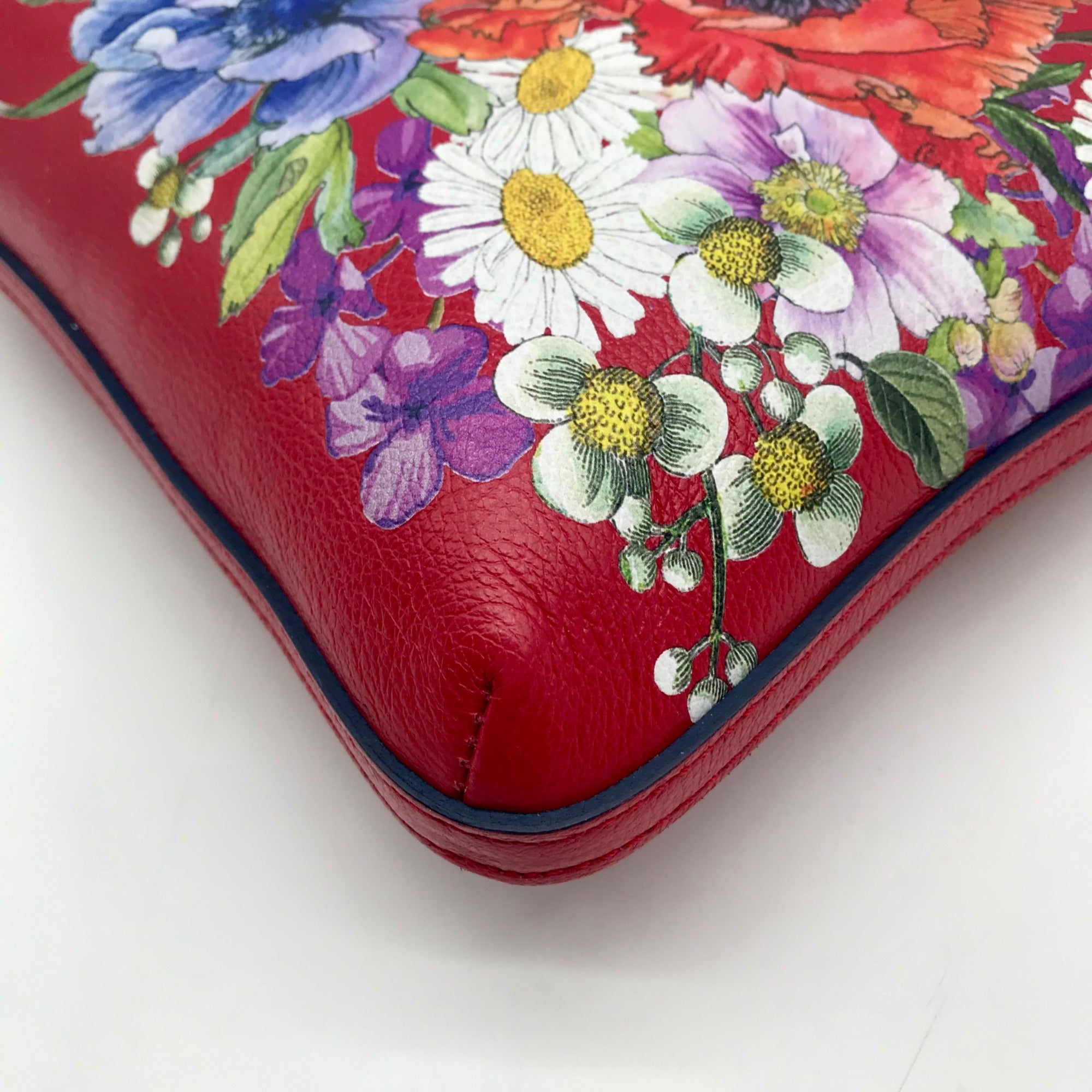 Brighton Red Leather Blossom Hill Rouge Scarlet Crossbody Bag