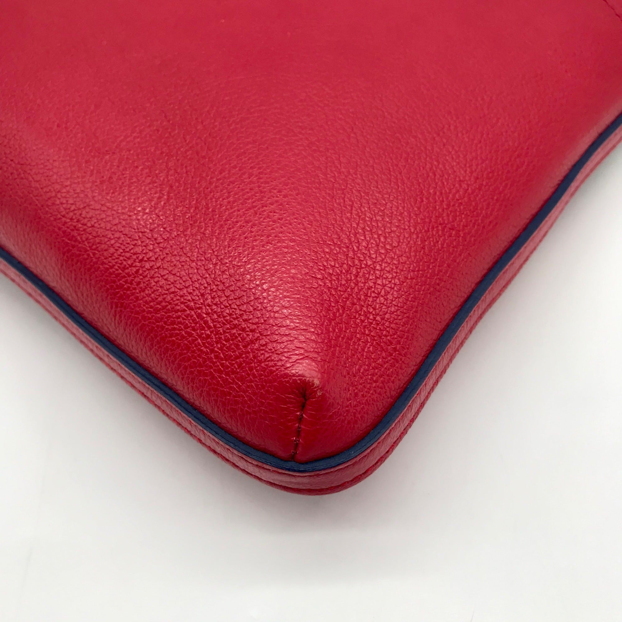 Brighton Red Leather Blossom Hill Rouge Scarlet Crossbody Bag