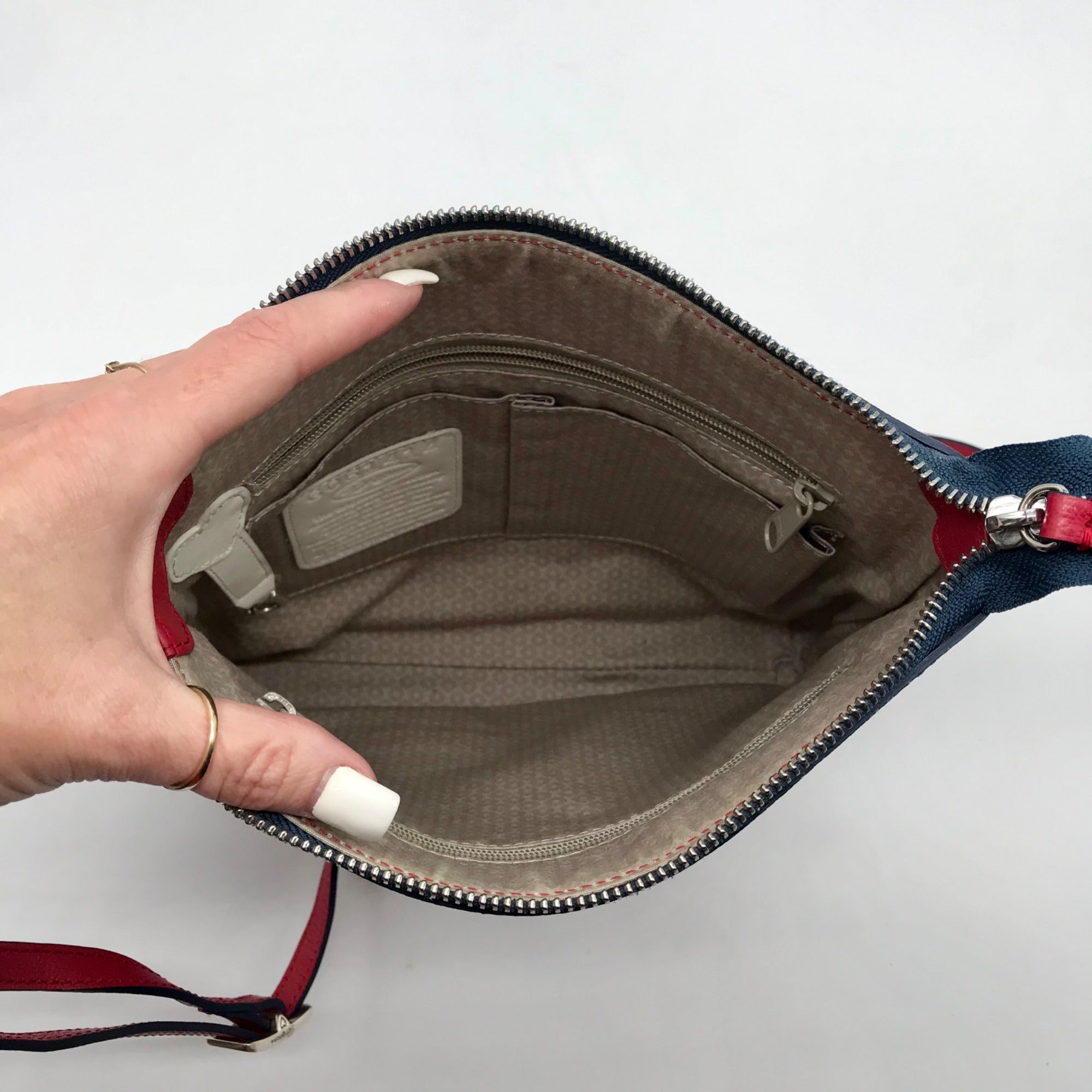 Brighton Red Leather Blossom Hill Rouge Scarlet Crossbody Bag