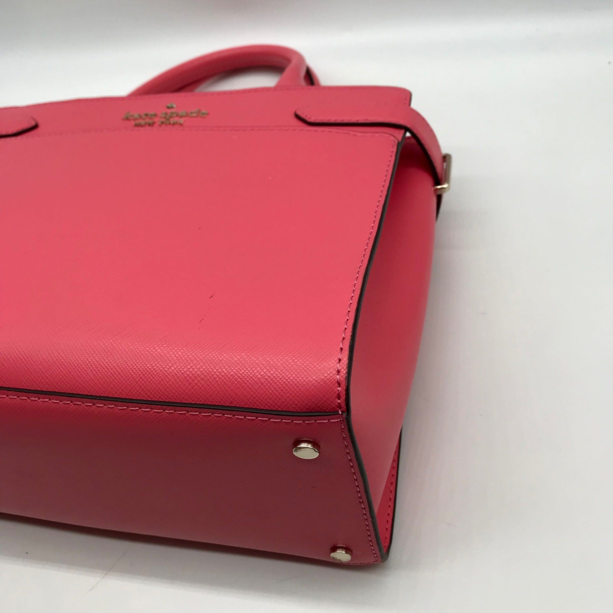 Kate Spade Pink Saffiano Leather Staci Converible Satchel